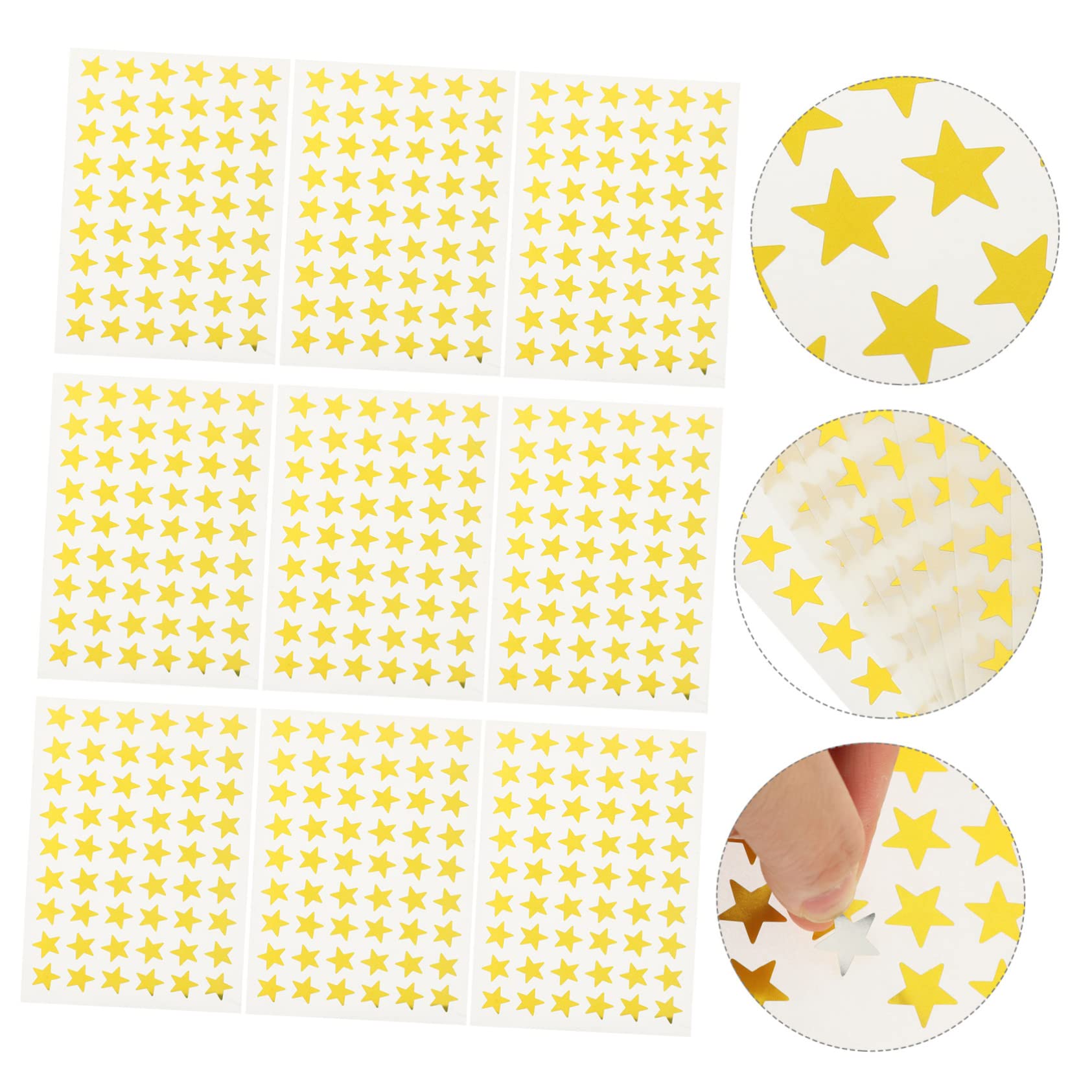 VILLCASE 200hojas Pegatinas De Estrellas Coloridas Autoadhesivas Para Scrapbooking y Decoración De Estrellas Para Diario Álbumes y Manualidades