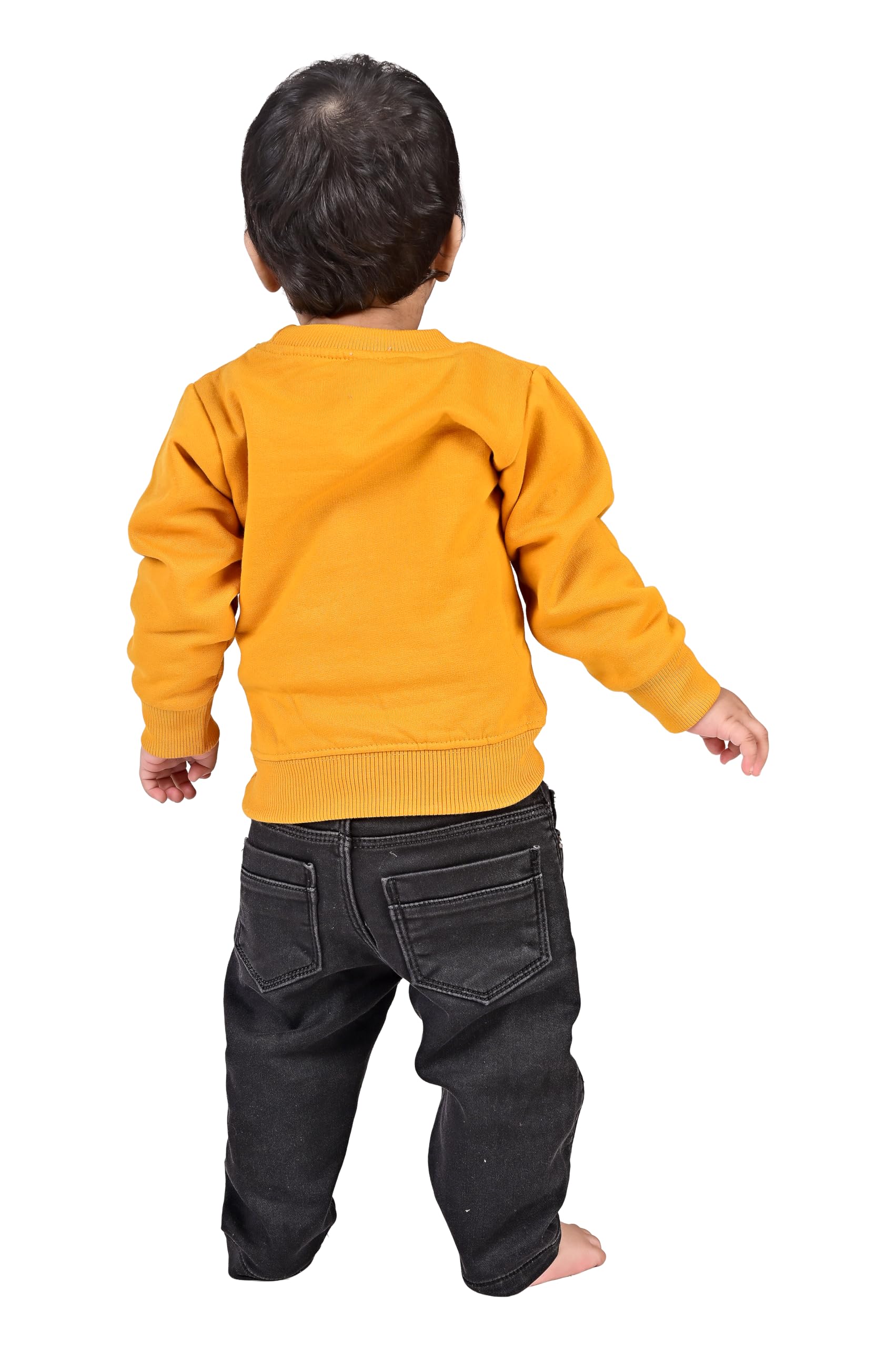 Brink Casual WinterWear Full Sleeve Round Neck Hoodie for Baby Girls (Code - CFRU-53) Yellow 2