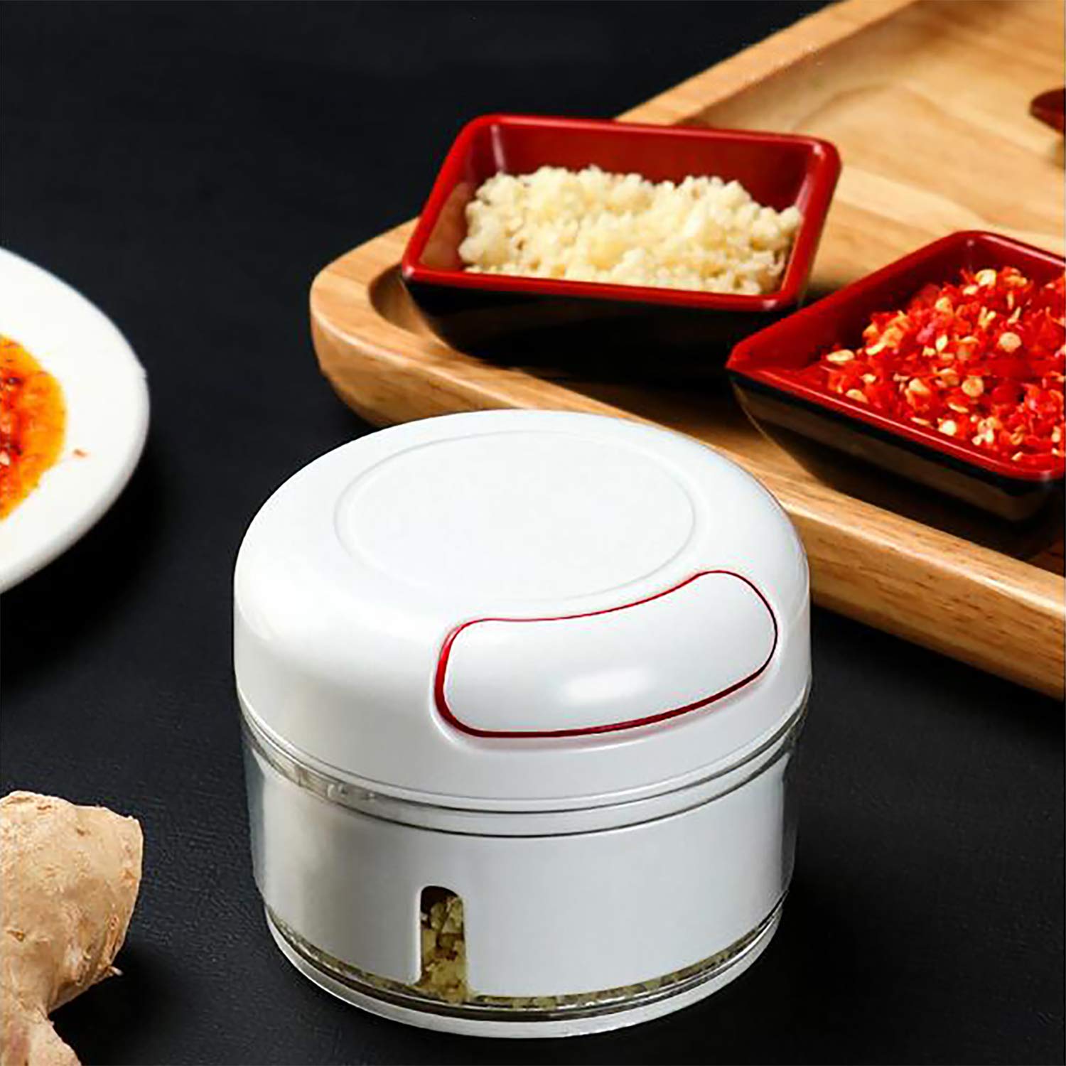 Handheld Food Chopper, Hand Chopper voor Groenten, Handhakker, Groente Chopper Uiensnijder, Knoflook Chopper, Voedsel Chopper Handmatige Hand voor Ui Knoflook Groenten Fruit