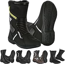 Motorcycle Shoes Men Street Footwear Reinforced Impact Protection Anti-Slip Sole