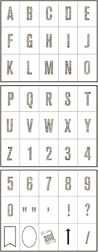 Miniatura 4 de Martha Stewart Artesanía Martha Stewart Bodoni alfabeto serigrafía plantilla