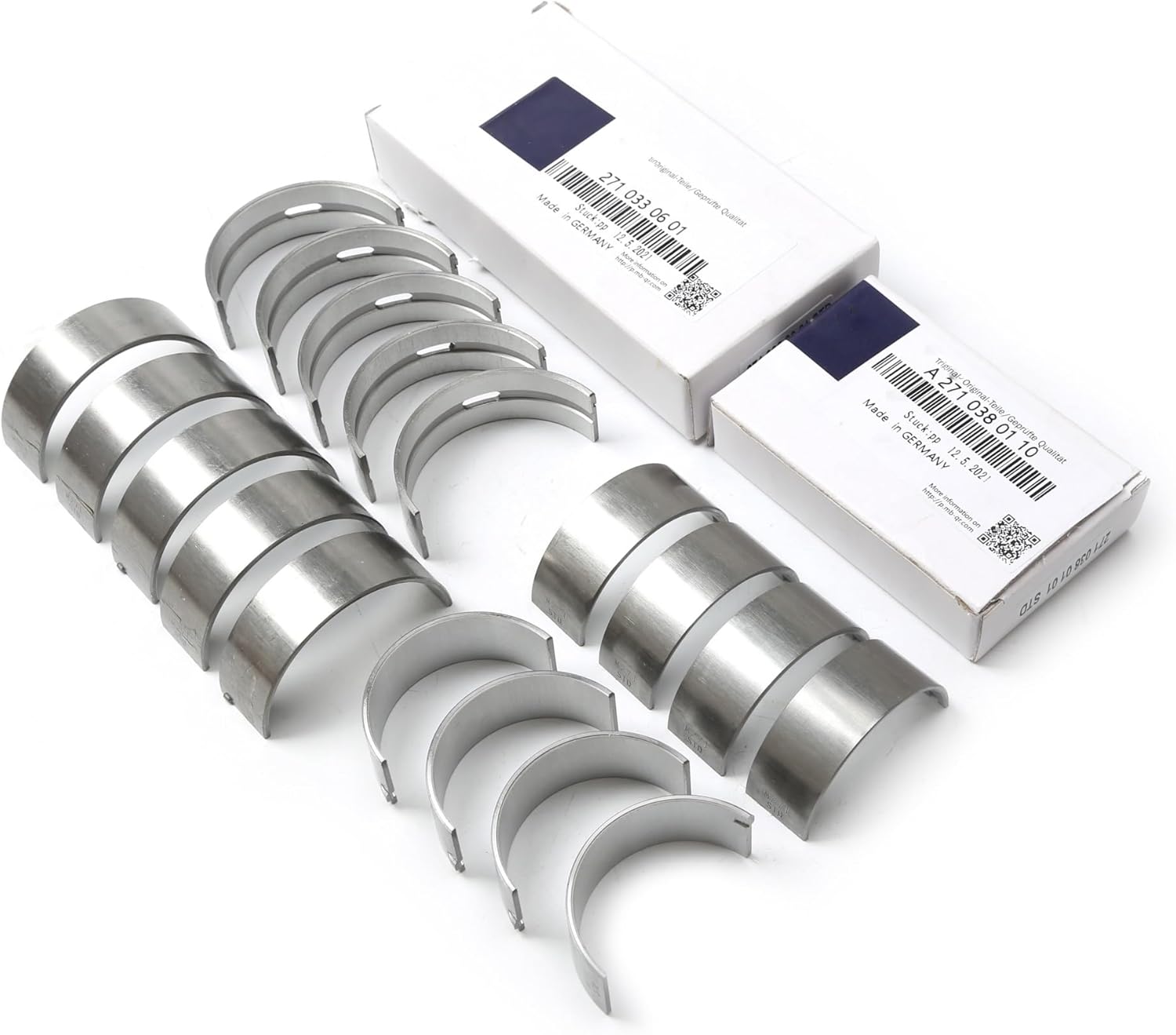 264038010054 60449600 Car Crankshaft and Connecting Rod Bearings Kit Compatible with Mercedes-Benz M271 C180K 200K 230K 2004-2005 E200