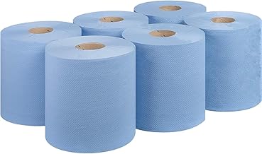 REQUISITE NEEDS Embossed 2 Ply Blue Rolls - Blue Paper Towel Tissue (Pack of 6)