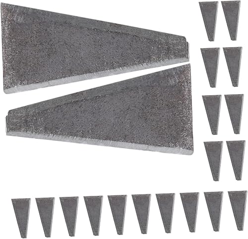 Miniatura 7 de DOITOOL Cuña de hacha, 40 piezas de cuñas triangulares de acero corrugado, mango de acero, cuñas de martillo, cuñas corrugadas, cuñas triangulares,