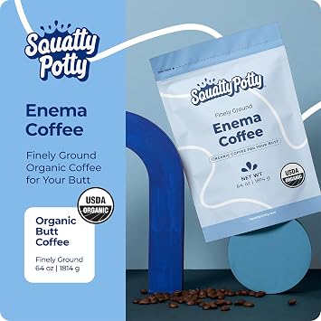 Squatty Potty Enema Coffee Organic 419 Roasted, Ground Coffee, Cleanse and Detoxify, Made in USA 4 lb Bag