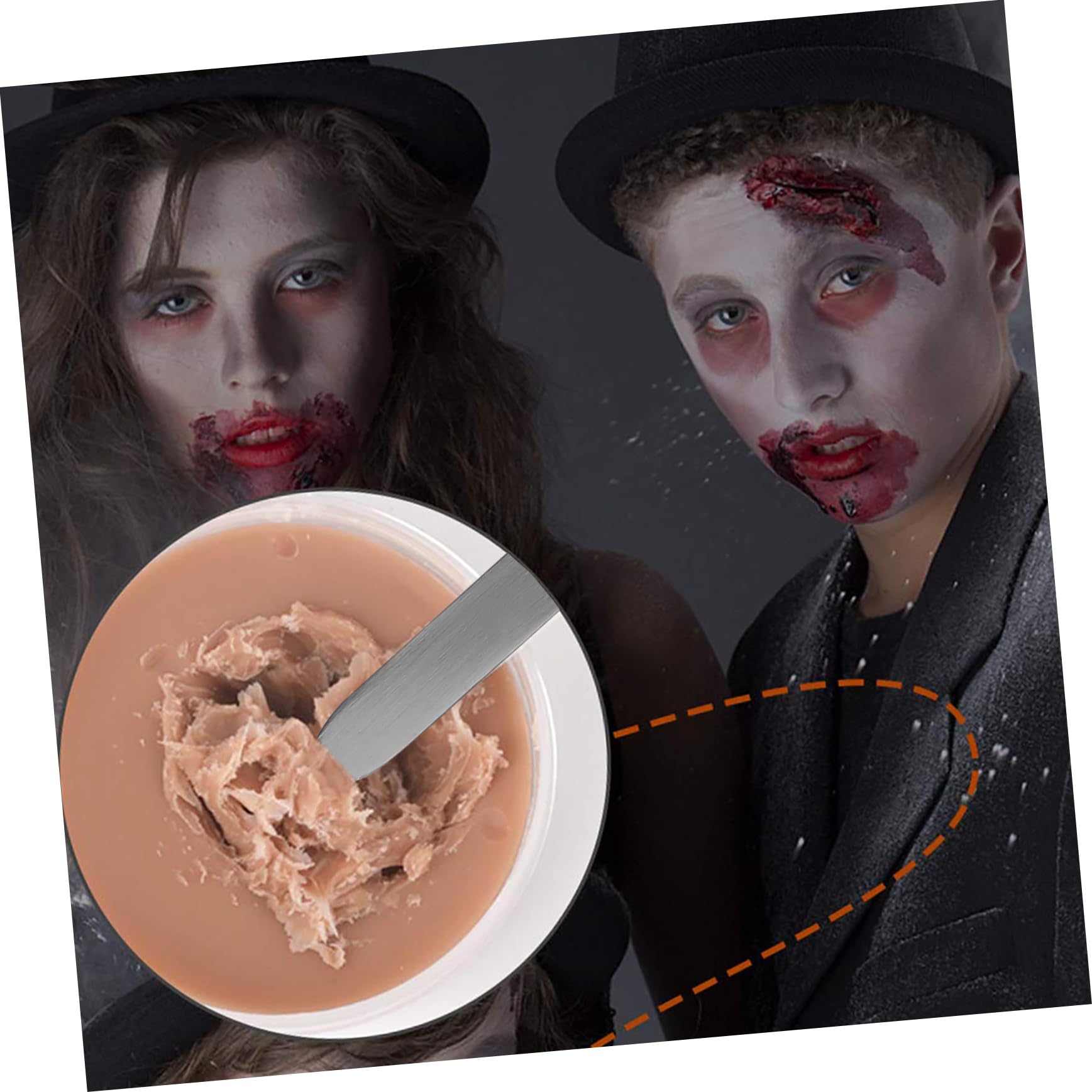 Beaupretty 2juegos Kit De Maquillaje De Cera para Heridas Falsas y Cicatrices De Efectos Especiales para Halloween para Fiestas Temáticas y Cosplay Herramientas De Maquillaje Profesional