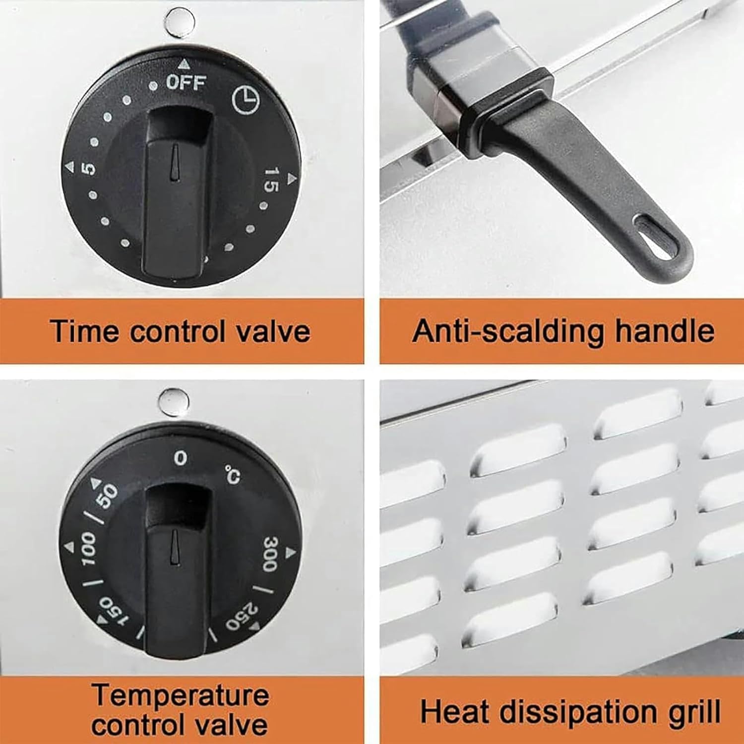 Pizza Electric Oven, Toaster Oven with 16 "Stainless Steel Personal Pizza Drawer, Adjustable Temperature of 50-300 ° C/Uniform Heating, Suitable for Kitchen and Commercial Use