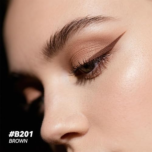 MAANGE Liquid Eyeliner with Fine Brush Tip | Waterproof, Stay All Day Makeup, Smudge Resistant (B101+B201)(B201-2pcs)