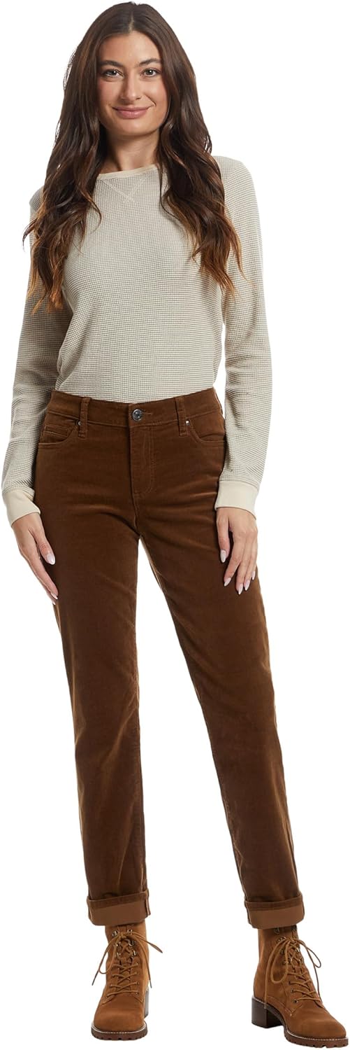 KUT from the Kloth Catherine Corduroy Boyfriend 5 Pockets in Whiskey - Image 5