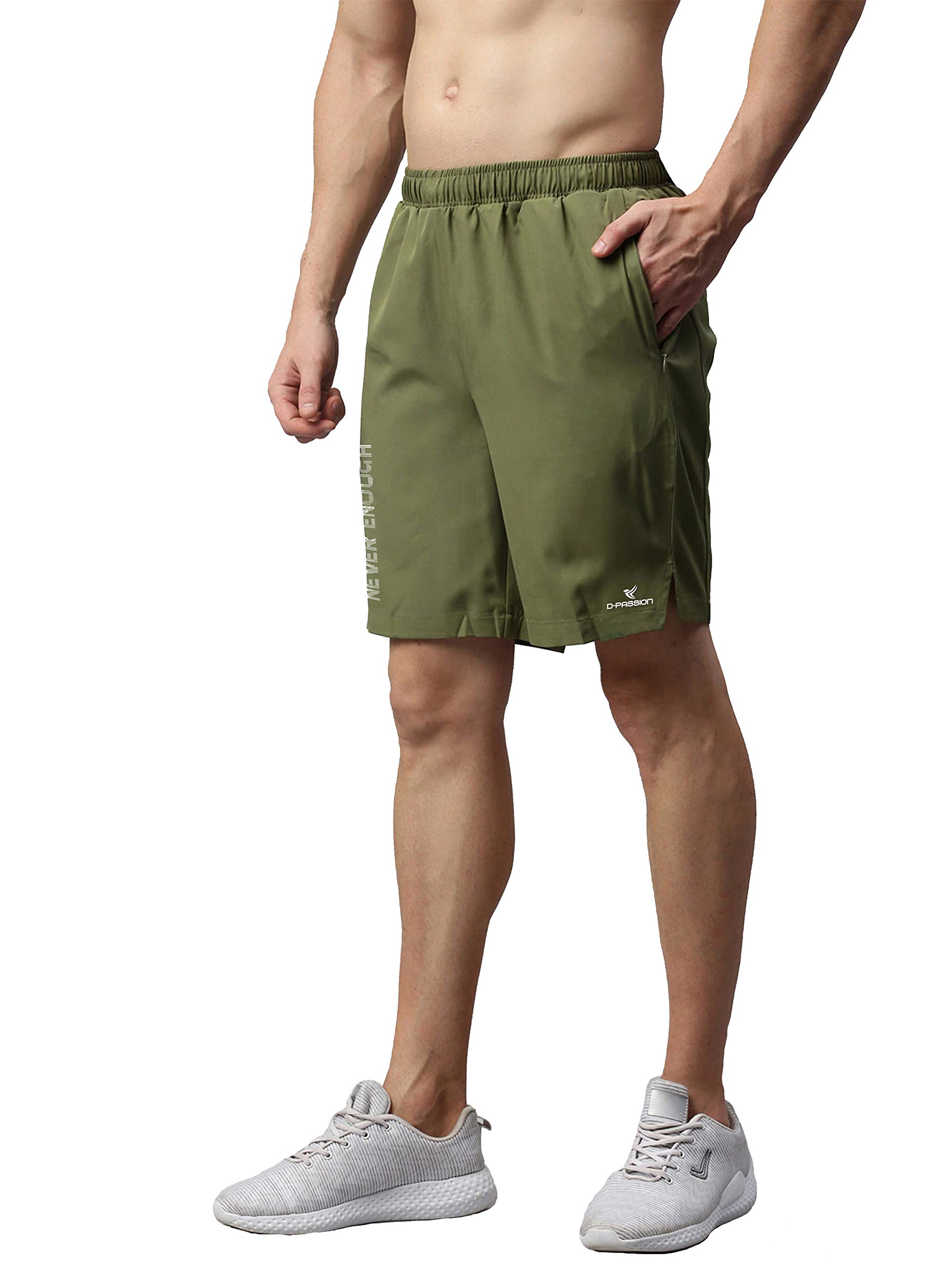 NS Lycra Sport Shorts for Men |Gym Shorts for Men | Running Shorts for Men | Regular Shorts for Men Polyester (Olive Green)-image-19