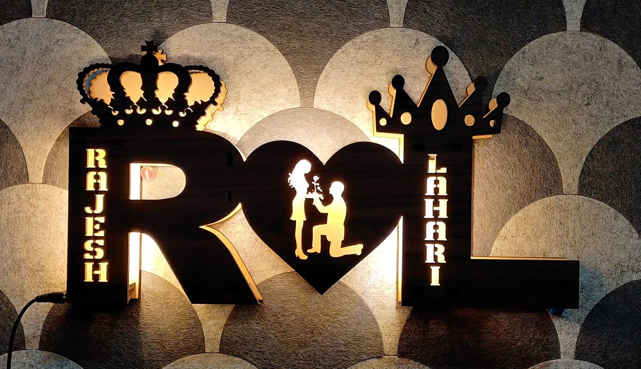 DESIGN ELLE Personalised Alphabet with Crown LED Lamp (Brown)-picture-14