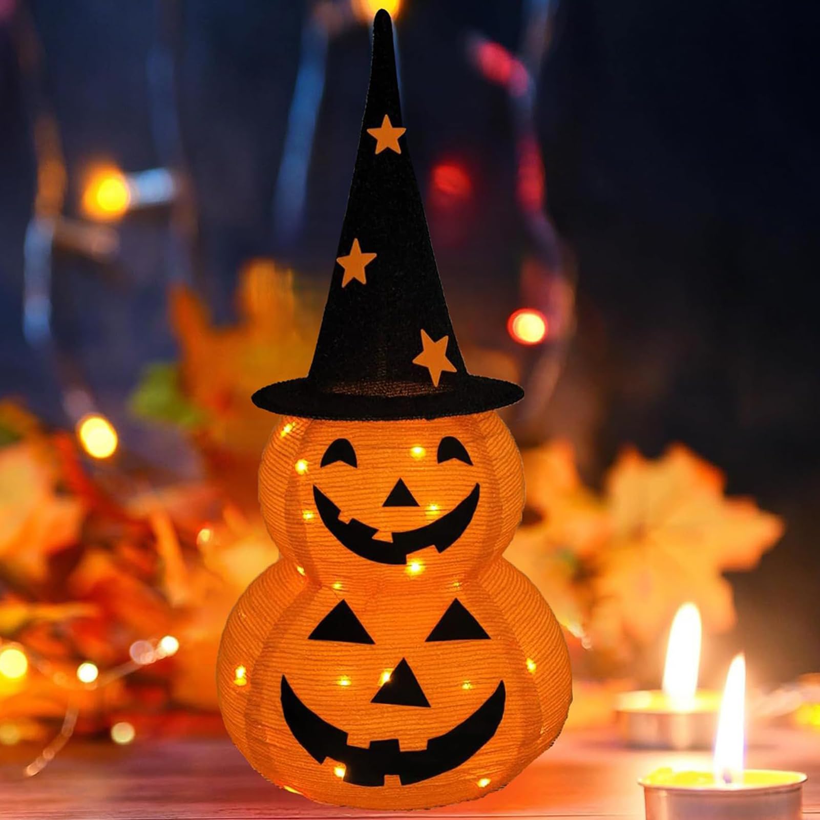Świecąca Dynia Halloweenowa Jesienna Dekoracja Na Ganek | Jesienna Dekoracja Dla właścicieli domu najemców do salonu sypialni ogrodu balkonu tarasu domowego biura