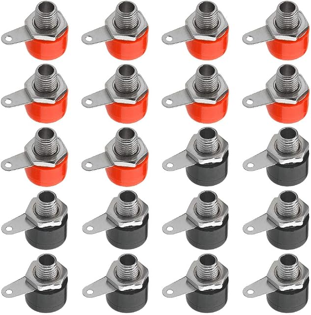 WMYCONGCONG 20 PCS 4mm Banana Female Socket Jack Mount Connectors for Banana Plugs Amplifier Terminal Binding Post