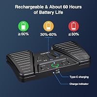 LEKATO Bluetooth Lapozó Pedál - Vezeték Nélküli Lapozó Okostelefonhoz, Tablethez, Számítógéphez - 5 Üzemmód, 60 Órás Üzemidő, Újratölthető 4