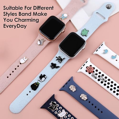Miniatura 5 de Dijes compatibles con Apple Watch Band 41403845441.654 in Series 9 8 7 6 5 4 3 2 1, Galaxy Watch 54Fitbit VersaSense - Anillos decorativos para