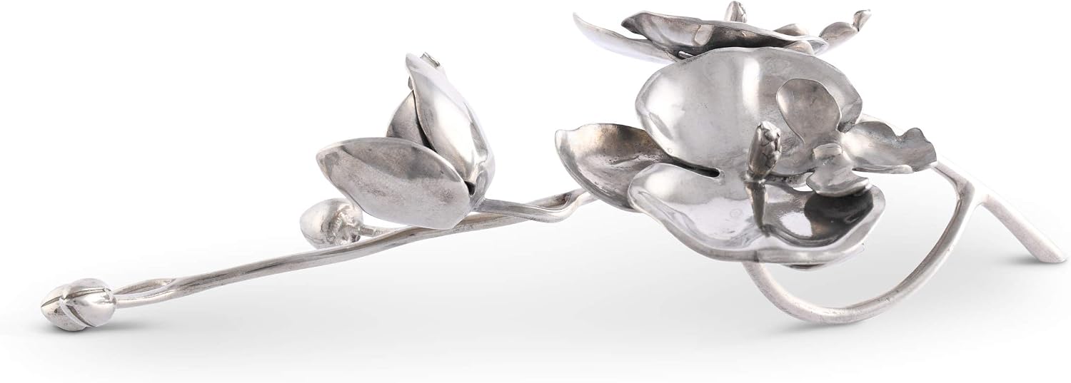 Vagabond House Pewter Metal Orchid Napkin Ring Long (Sold as Single Ring) Artisan Crafted Designer Ring 8 inch Long