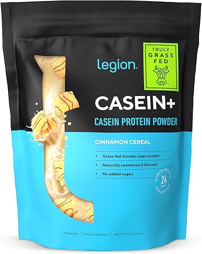 Miniatura 1 de Legion Casein cereales de canela pura de caseína micelar en polvo leche de vaca alimentada con hierba sin OMG sabores naturales y stevia baja en