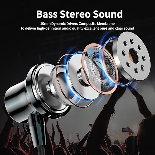 Miniatura 10 de Auriculares USB C COOYA tipo C con cable, graves estéreos magnéticos para iPhone 16 Pro Max 15 Plus iPad 10 Pixel 9 8a cancelación de ruido