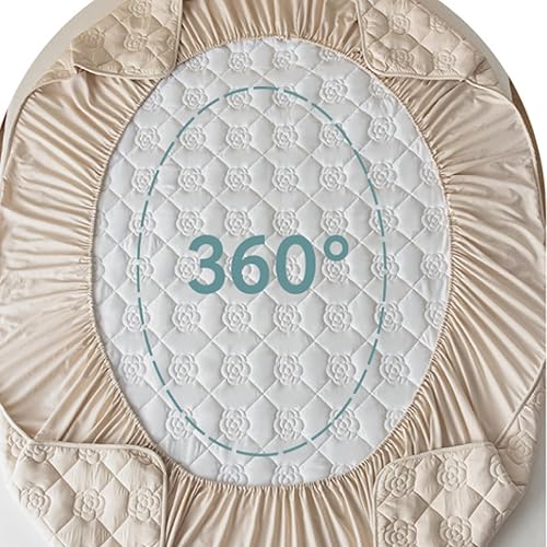 Miniatura 6 de Sábanas inferiores, sábanas gruesas con impresión acolchada, para dormitorio de niño y niña, impermeable, barrera de orina, bolsillos profundos,