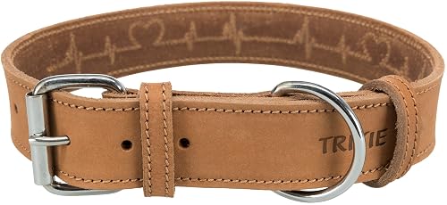TRIXIE Collar de Cuero Engrasado para Perros