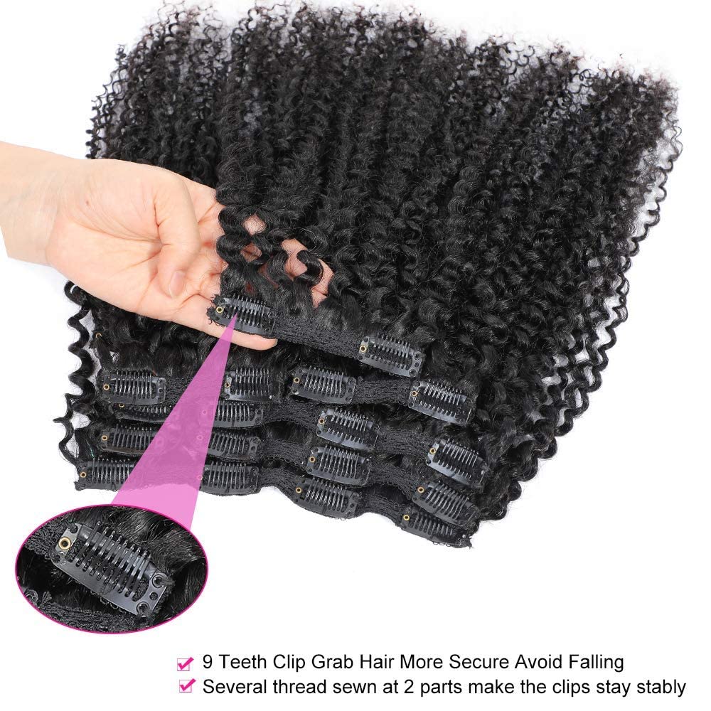 Amazon.com : Urbeauty Kinky Curly Clip In Hair Extensions  display picture 1
