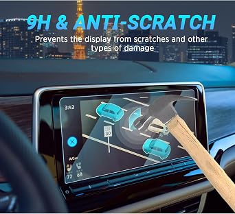 Screen Protector Compatible with 2024 2025 2026 Volkswagen Atlas Accessories, 12 Inch GPS Navigation Tempered Glass Protective Film Anti-Scratch Infotainment Foils