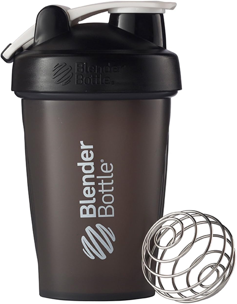 BlenderBottle Blender Classic Loop Top Shaker Bottle, 20-Ounce, Black/Black
