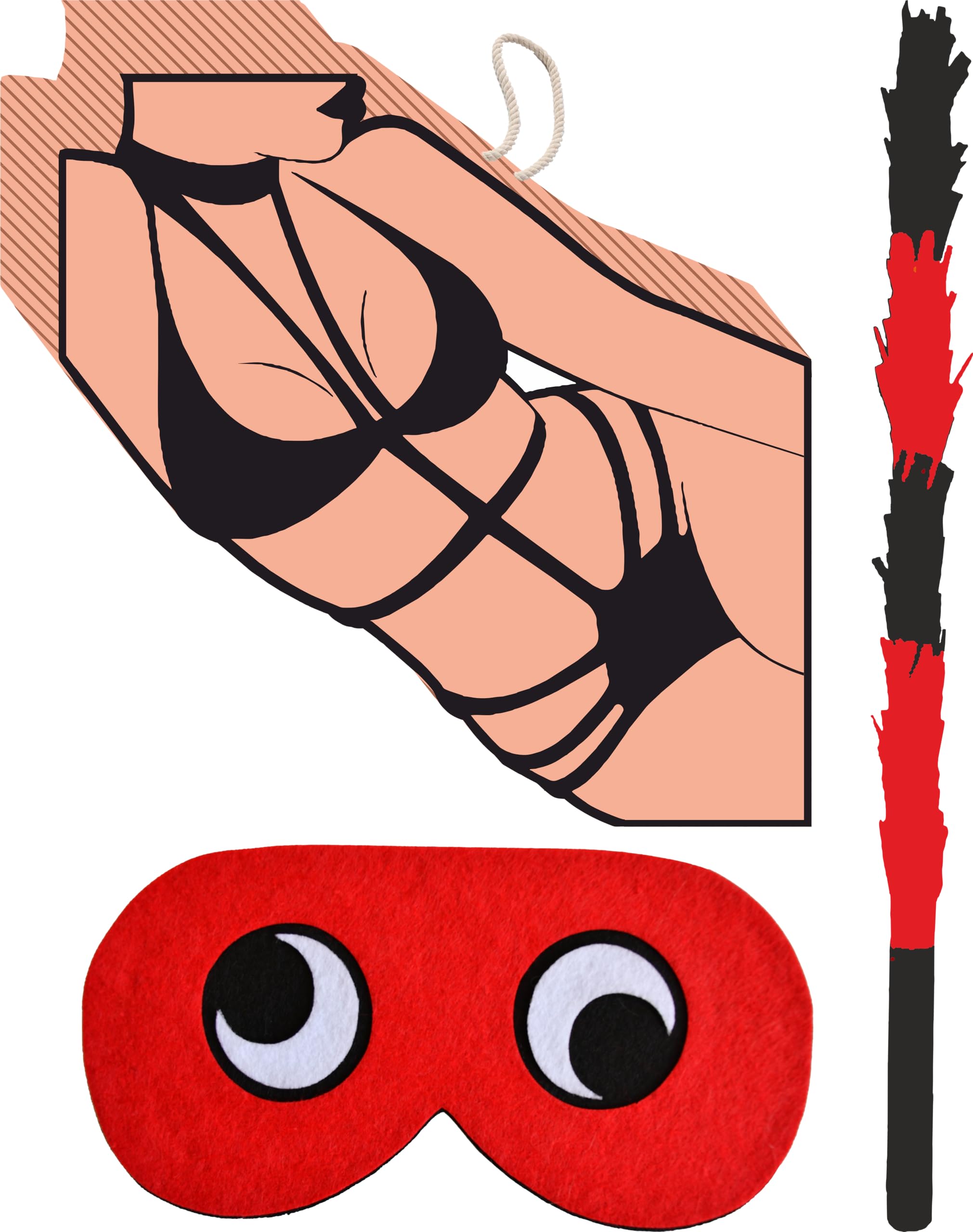 Piñata erótica adulto grande para despedida de soltero/soltera hecha a mano