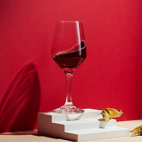 Miniatura 13 de Godinger Copas de vino, copas de vino sin tallo, copas de vino tinto, vasos para beber, copa de vino sin tallo de fabricación europea, color blanco