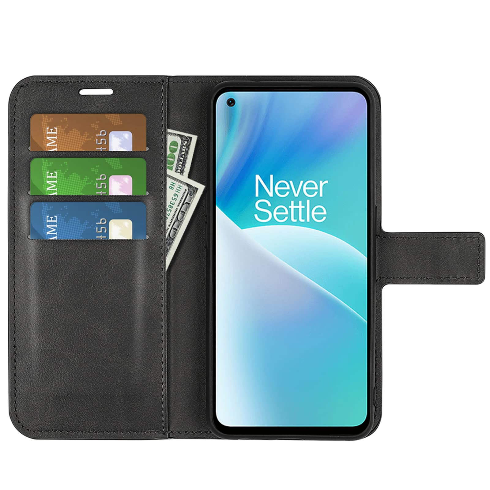 MAOGE Custodia a portafoglio in pelle per OnePlus Nord 2T
