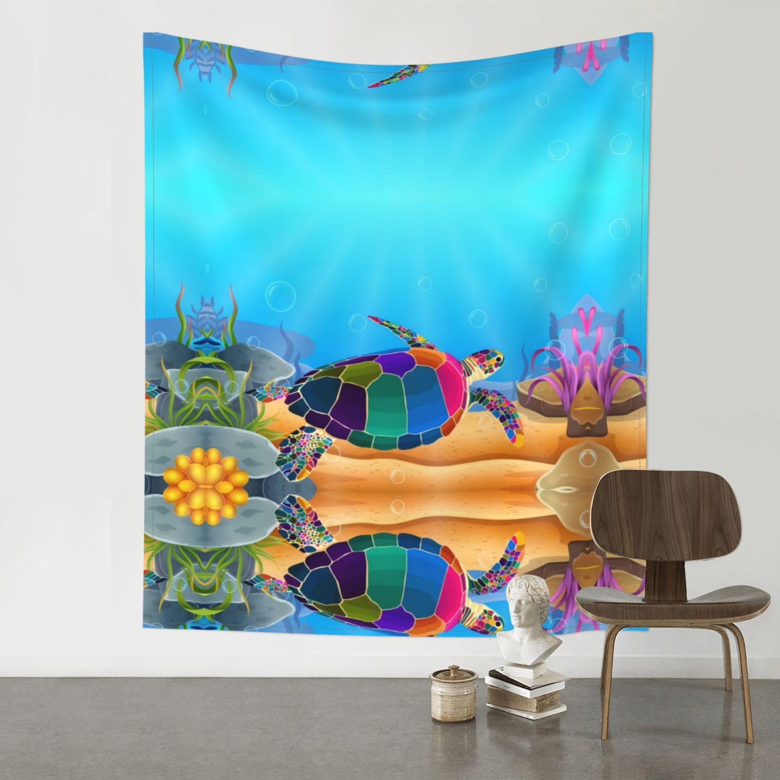 HJFCZH Sea Turtle Prints 60x51in Wall Tapestry Bohemian Throw - Dorm Decor, Beach Blanket, Sofa Cover & Unique Gift