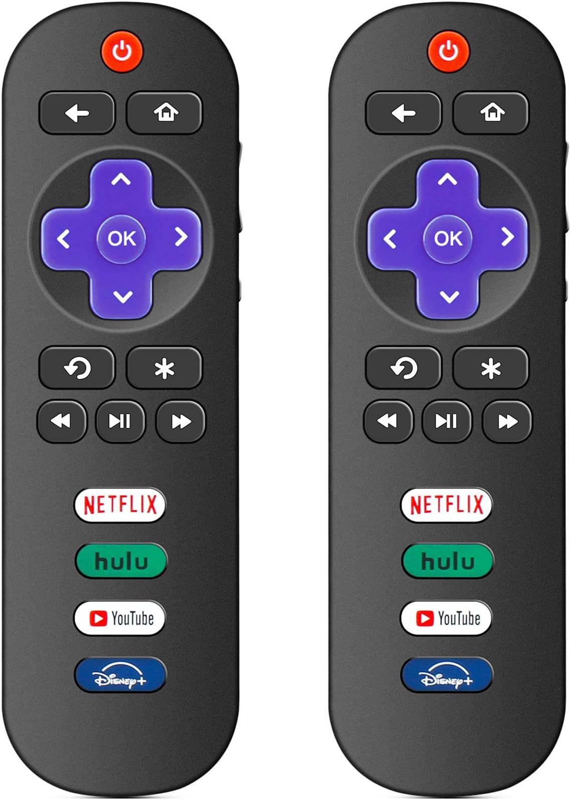 2 Pack Replacement Remote Controls for Roku Smart TV, for