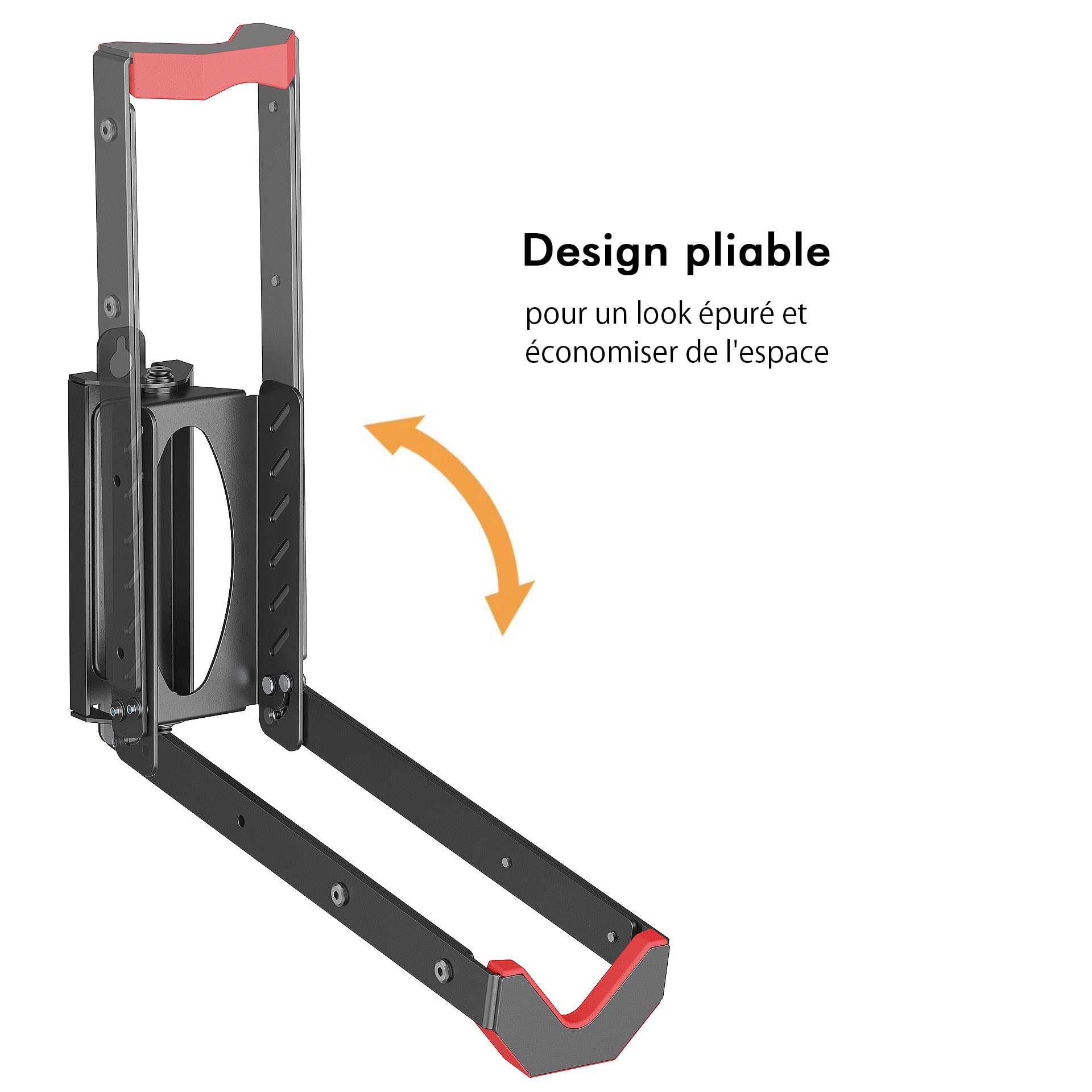 Mimoke Support mural réglable pour vélo - Peu encombrant - Design facile à soulever avec bras pliable et fonction pivotante (1 unité)