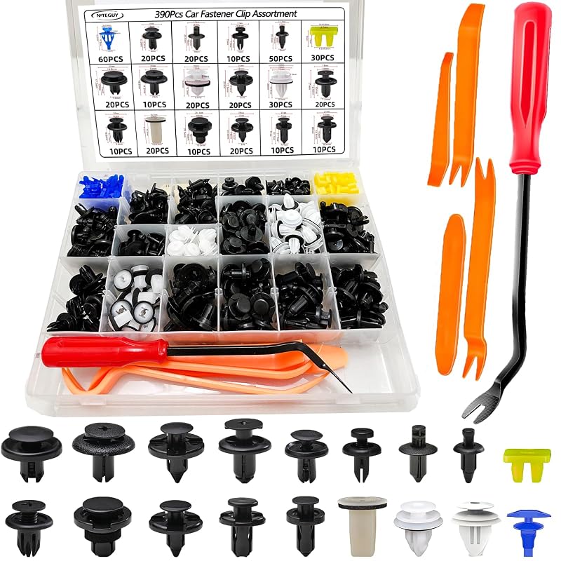 Kit de Presilhas e Rebites Plásticos Push para Carro Subaru Niteguy – 390 Peças