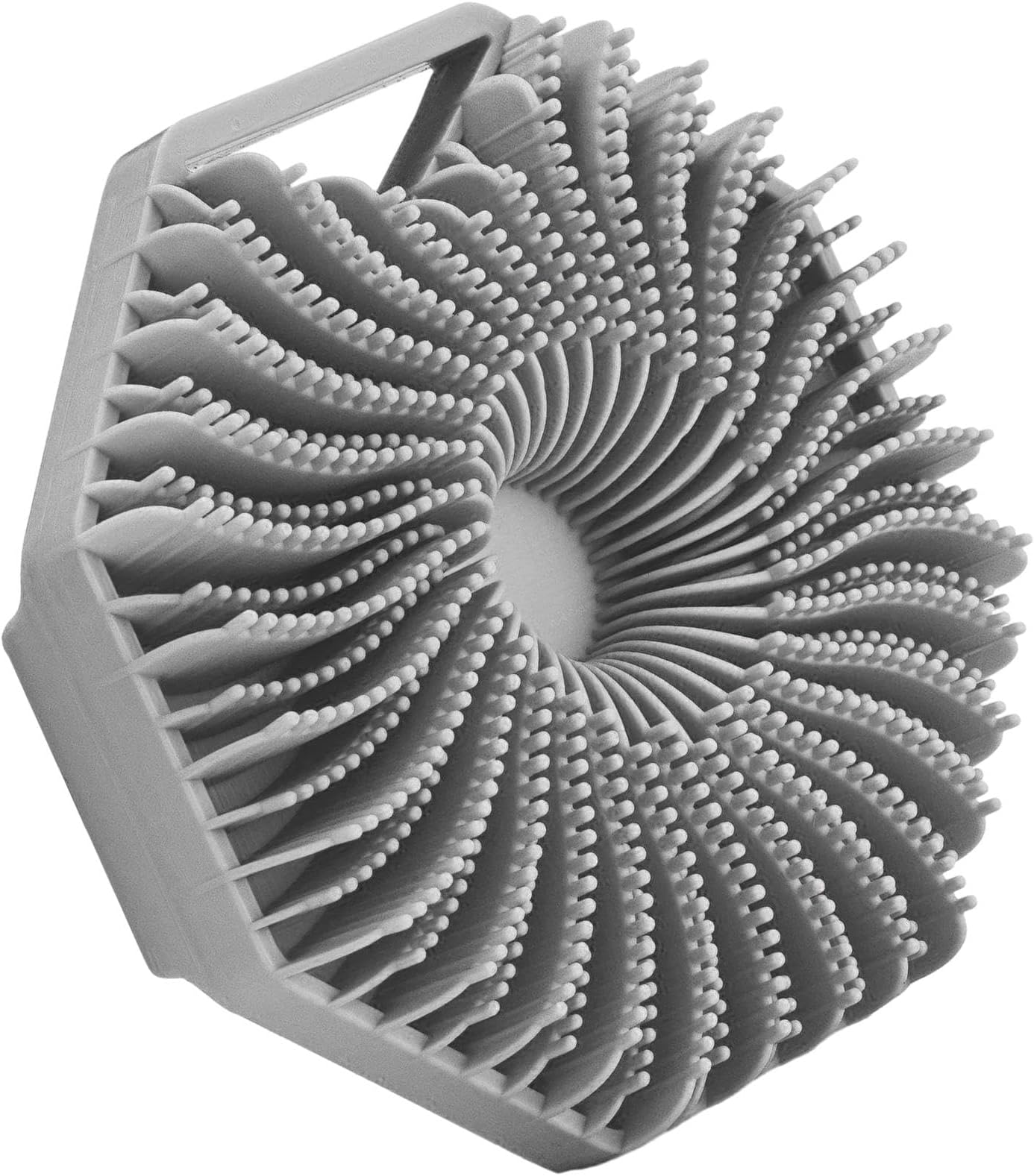 Silicone Body Scrubber, Body Brush for Showering, Sud Scrub Eco Friendly Shower Scrubber for Sensitive Skin Grey