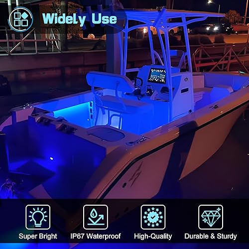 Miniatura 10 de 4 luces LED redondas de 3.15 pulgadas para barco, 18 luces LED de cortesía, luz interior de barco, luz de montaje en travesaño, IP65 impermeable,