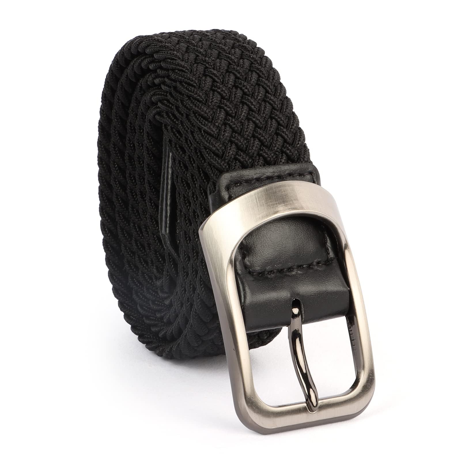 Belts for Men Elastic, Belts Stretch Elasticated Belts for Men, Braided Woven Belts for Jeans Shorts Trousers, Casual Belt
