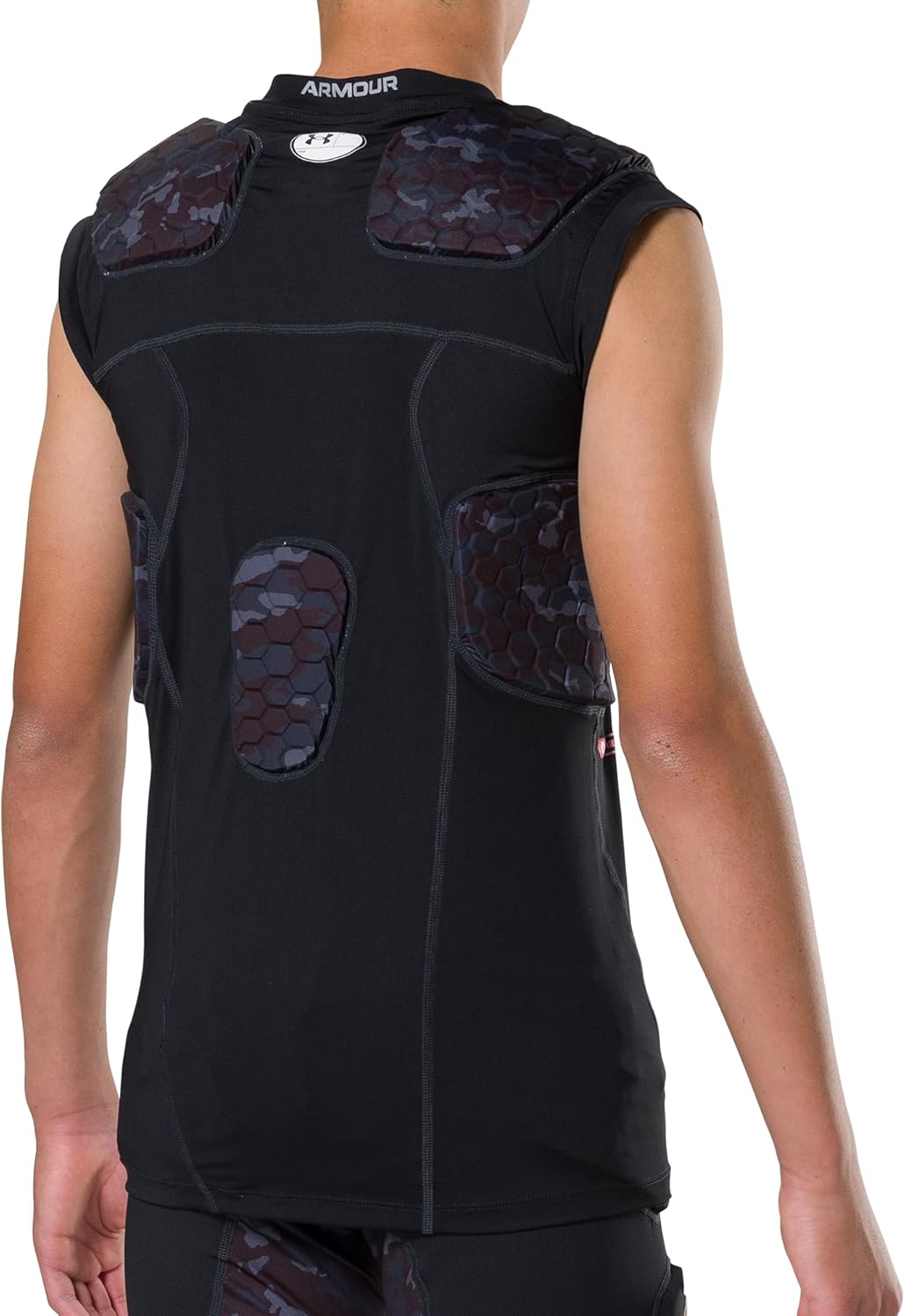 Under Armour Gameday Pro 5-Pad Top, Youth Padded Compression Shirt Football - Image 2