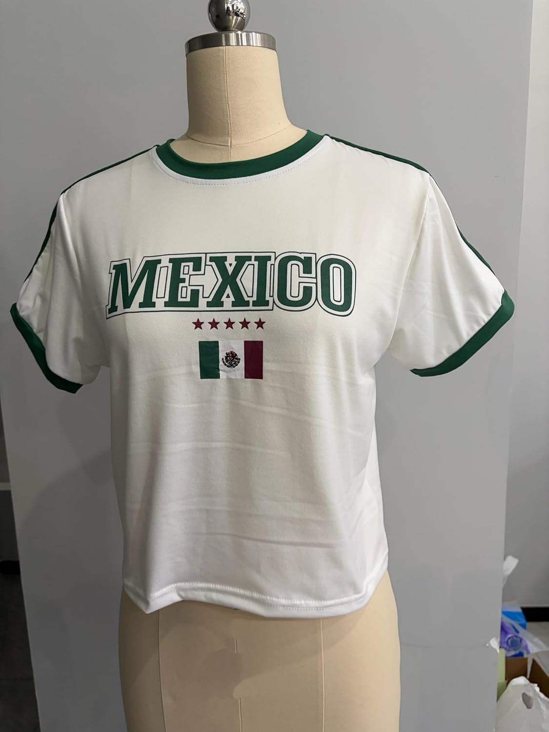 Mexico Jersey Shirt Women Summer Y2k Graphic Baby Tees Short Sleeve Cute Crop Tops Mexican Vintage 2000s Clothing - Image 3