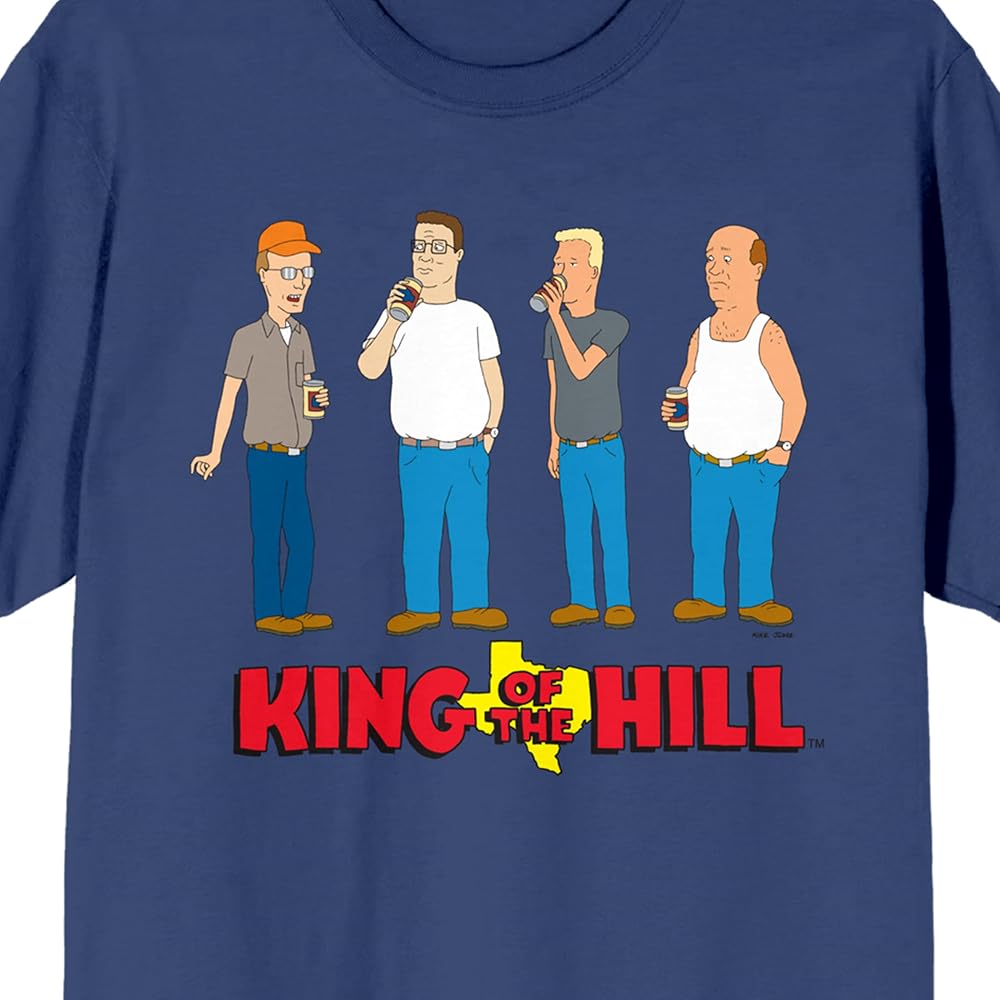 Amazon.com: King of The Hill Character Key Art Crew Neck Short