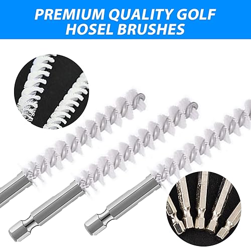 Miniatura 3 de Cepillo de cabeza de palo de golf de 4 piezas, herramienta de limpieza de cepillo de alambre para palos de golf, perfecto para casquillos y ejes,
