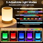 Kids Night Lights for Bedroom, LED Bedside Table Lamp Touch Dimmable, 13 Colors Changing & 5 Modes, Portable Small Lamp USB Rechargeable Sleep Aid,Eye Caring Baby Night Lamp Nursery with Timer