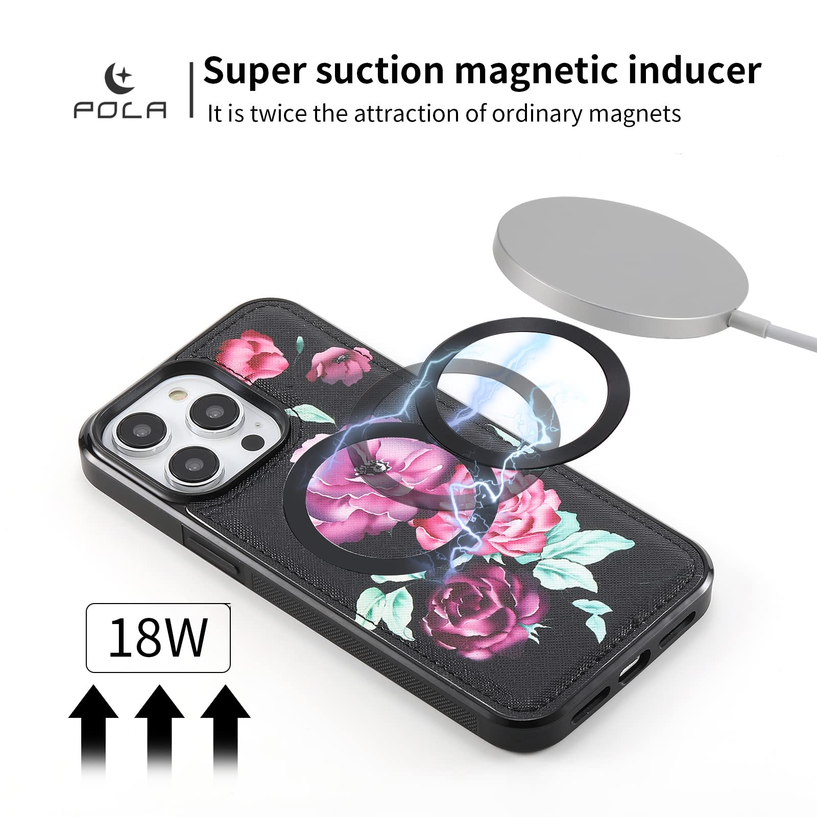 Estuche para iPhone 13 Pro MAX / 13 Pro / 13/13 Mini, [Bloqueo de RFID] Desmontable magnético PU Cuero Crossbody Cremallera Efectivo Monedero Ranuras para múltiples Tarjetas