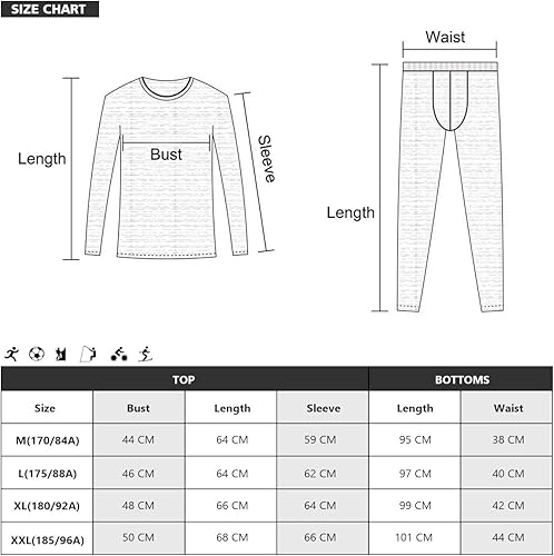Miniatura 6 de Conjunto de ropa interior térmica para hombre con forro polar y capa base superior inferior