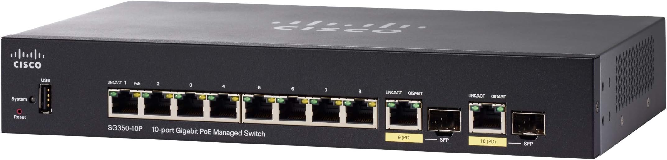 Cisco SG350-10P 10-port Gigabit POE