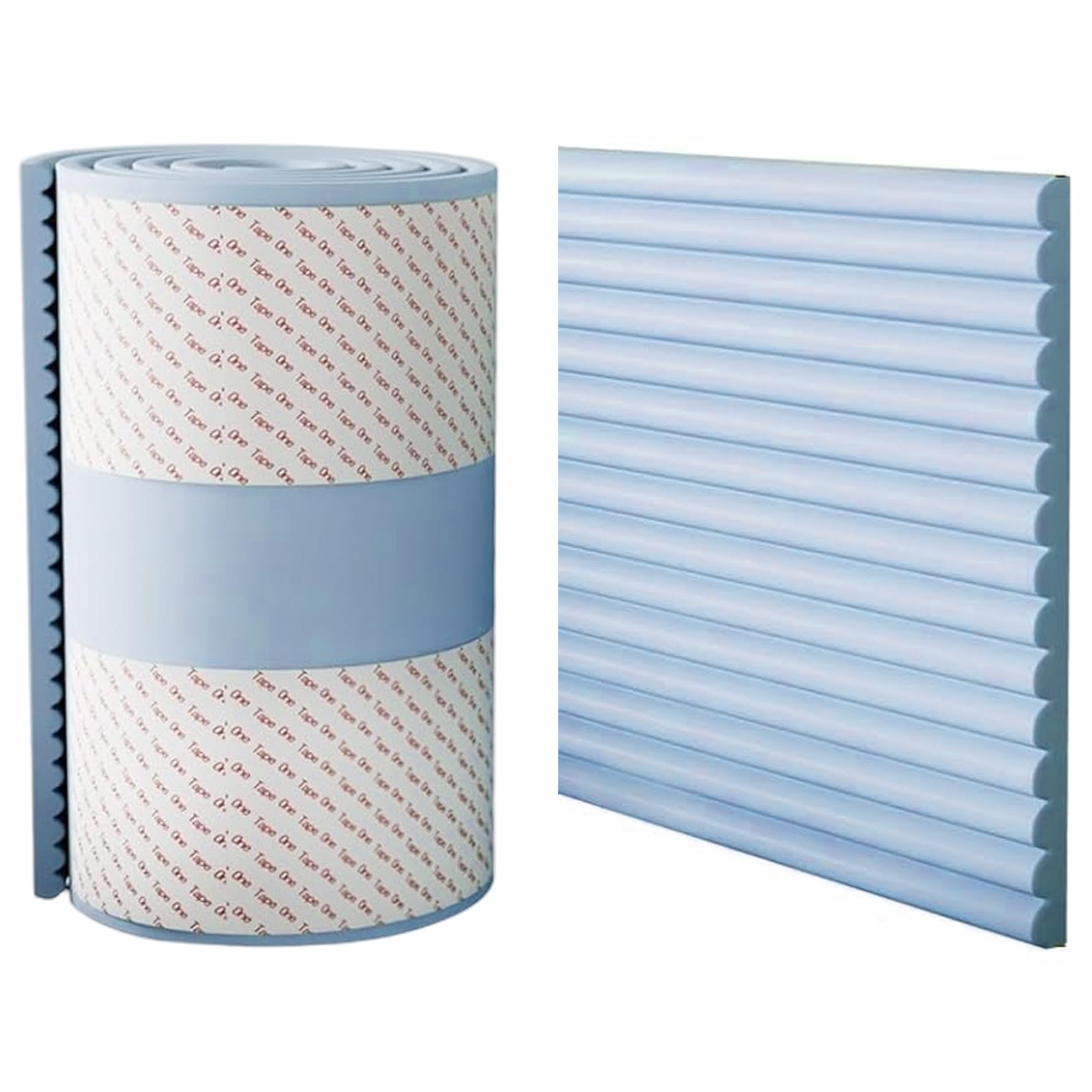 Monetais Crib Padding for Sides, 8x79 Soft High Elasticity Thickened PVC Padded Wall Panels, Anti Collision Foam Pads for Wall Table Cabinet Desk, Blue Baby Proof Corners and Edges