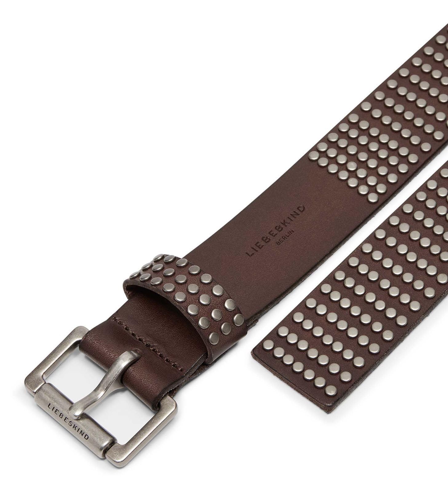LIEBESKIND Damen Belt-j 38mm 105 Studded Belts Washed Leather Belt (1er Pack)