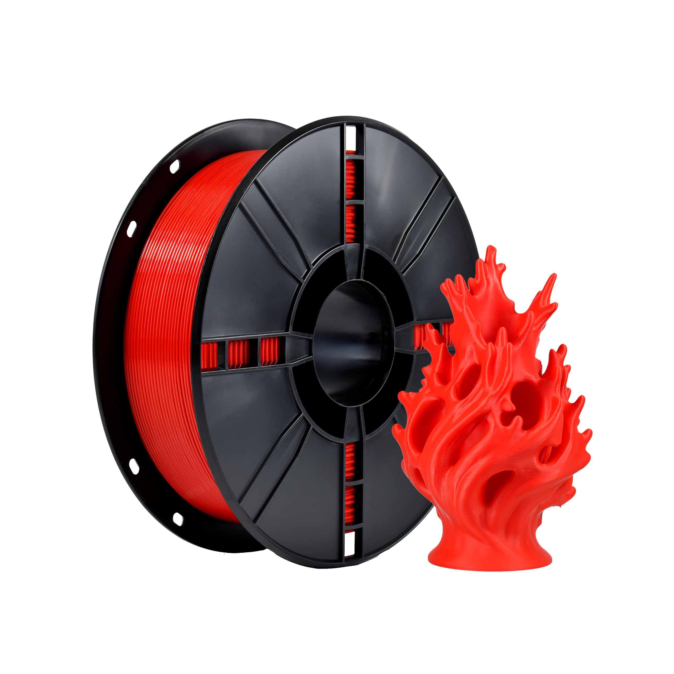 iBOSS PLA Plus (PLA+) 3D Printer Filament 1.75mm,1kg Spool (2.2lbs) Toughness Enhanced 3D Printing Filament,Dimensional Accuracy +/- 0.02mm,1.75mm PLA Plus Filament,Fit Most FDM Printer(Red)