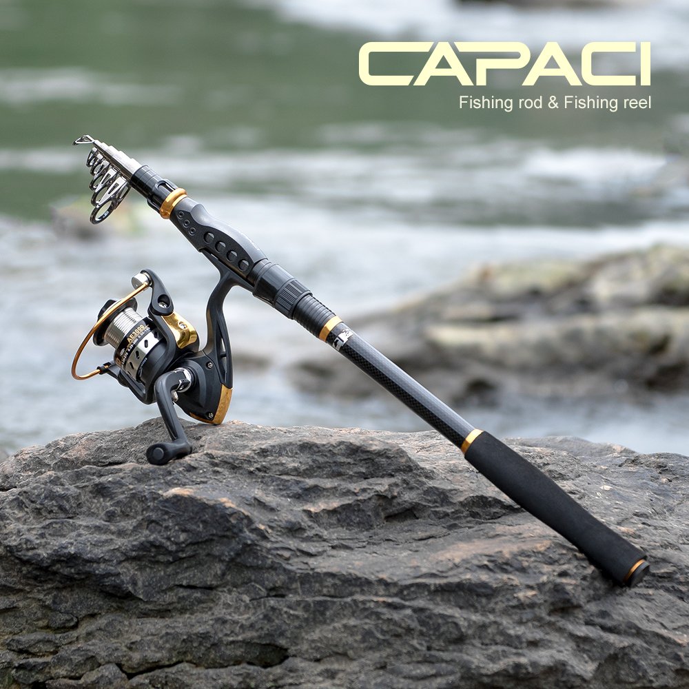 capaci portable telescopic fishing rod and reel combos CAPACI Fishing Rod and Reel Combos