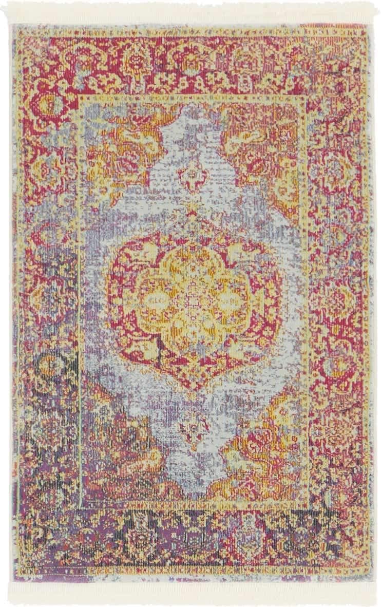 Unique Loom Baracoa Collection Bright Color Gradient Medallion Vintage Traditional Area Rug, Rectangular 2' 2" x 3' 0", Multi/Ivory